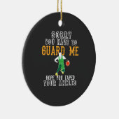 Grappig Basketbal Keramisch Ornament (Rechts)