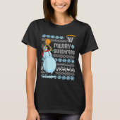 Grappig Basketbal Kerst Quote Vrolijk Swishmas Ma T-shirt (Voorkant)