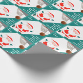 Grappig Basketbal Kerstcadeau Cadeaupapier (Hoek)
