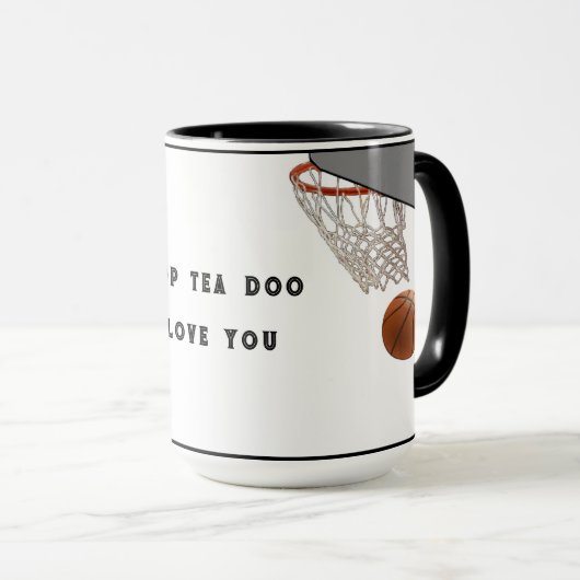 Grappig Basketbal Mok (Voorkant rechts)