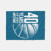 Grappig Basketbal Oude Jaren 40 Basketbal 40e Spel Fleece Deken (Voorkant (Horizontaal))