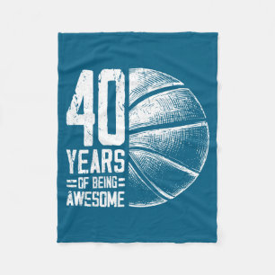 Grappig Basketbal Oude Jaren 40 Basketbal 40e Spel Fleece Deken