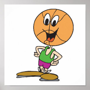 grappig basketbal poster