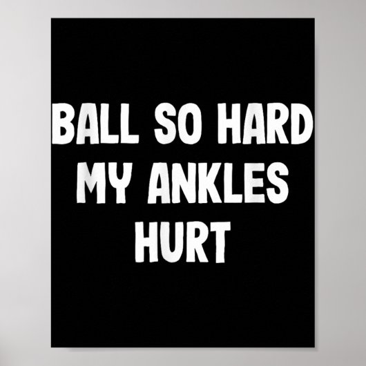 Grappig basketbal slam dunk T-shirt voor kinderen Poster (Voorkant)