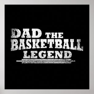 Grappig basketbal vader cadeau poster