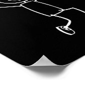 Grappig basketbal vandaag stok persoon sprong van poster (Hoek)