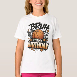 Grappig Basketbal Verjaardag T-Shirt Design voor k