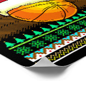 Grappig Basketbal voor mannen Jongens Ontwerp Leli Poster (Hoek)