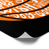 Grappig Basketbal Vrolijk Kerstfeest Gelukkig Nieu Poster (Hoek)