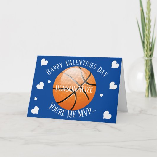 Grappig Basketball Mijn MVP Valentijnse Feestdagen Kaart (Voorkant)