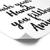 Grappig | Bathroom was uw handen, u hebt een dierl Poster (Hoek)