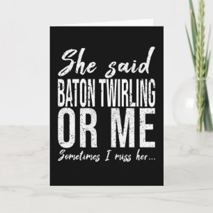 Grappig baton draaien sportief cadeau kaart