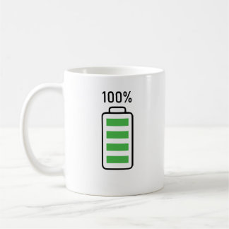 Grappig Batterij Opladen Ontwerp Koffie & Thee Mok