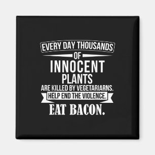 Grappig BBQ Anti Vegetarisch Quote - Vleesliefhebb Magneet