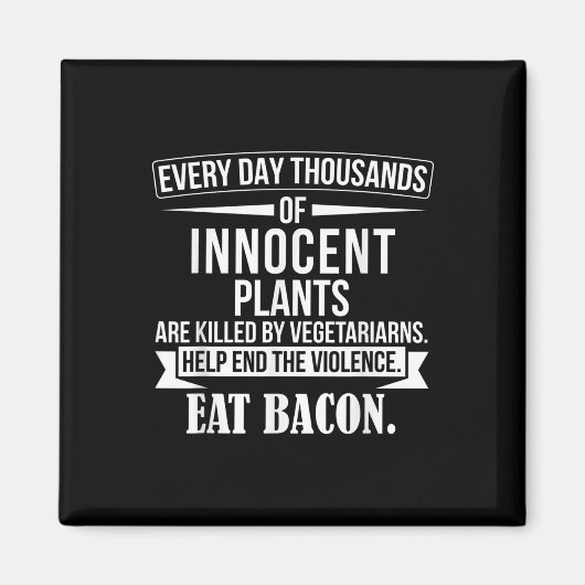 Grappig BBQ Anti Vegetarisch Quote - Vleesliefhebb Magneet (Voorkant)