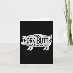 Grappig BBQ cadeau Ik hou van varkensvlees konten  Kaart