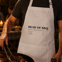 Grappig BBQ-cadeau voor vader Hoofd van BBQ Vaderd Standaard Schort