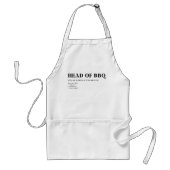 Grappig BBQ-cadeau voor vader Hoofd van BBQ Vaderd Standaard Schort (Voorkant)