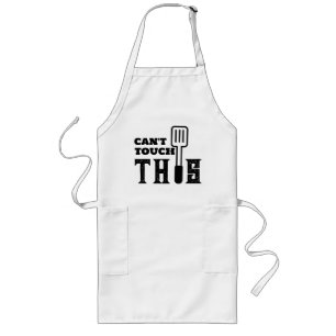Grappig BBQ Chef Apron met zakjes kan dit niet aan Lang Schort