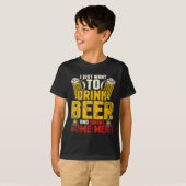 Grappig BBQ Chef Bier Drink gerookt vlees liefhebb T-shirt (Voorkant volledig)