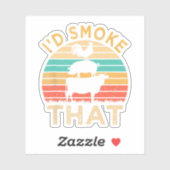 Grappig Bbq dat ik die Barbeque Retro Grilling zou Sticker (Vel)