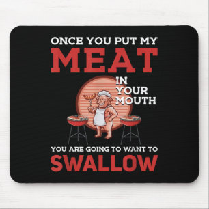 Grappig BBQ design! Voor de liefhebbers van roken, Muismat