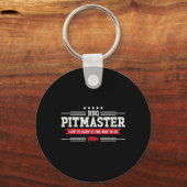 Grappig BBQ design! Voor de liefhebbers van roken, Sleutelhanger (Voorkant)