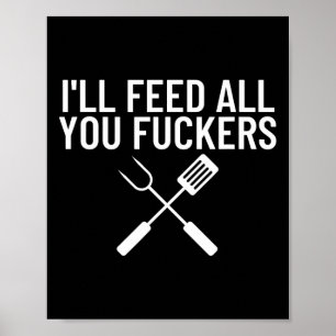 Grappig Bbq Geschenk Voor Papa's Ik Zal Allemaal J Poster