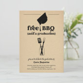 Grappig BBQ Graduation Party Kaart (Staand voorkant)