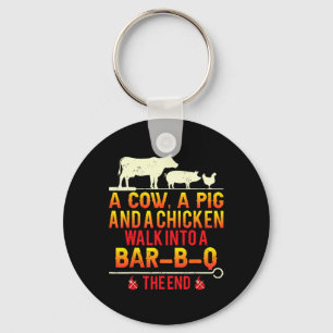 Grappig Bbq Grill Vlees Roker Meester Rbecue Cadea Sleutelhanger