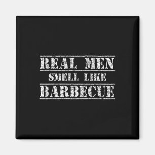 Grappig Bbq Grillen Cadeau Shirt Echte Mannen Ruik Magneet