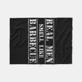 Grappig BBQ Grilling Gift Shirt Echte Mannen ruike Fleece Deken (Voorkant (Horizontaal))