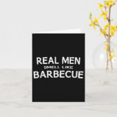 Grappig BBQ Grilling Gift Shirt Echte Mannen ruike Kaart (Gele Bloem)