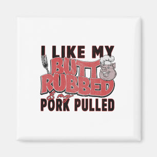 Grappig BBQ Grilling Quote Varken getrokken varken Magneet