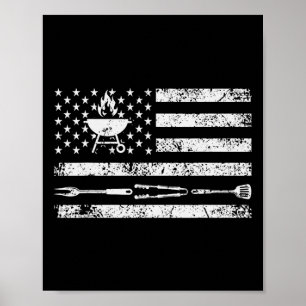 Grappig Bbq-ontwerp Vleesroken1 Poster