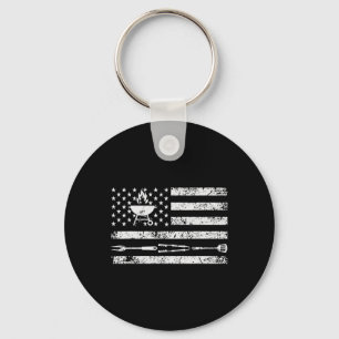 Grappig Bbq-ontwerp Vleesroken1 Sleutelhanger