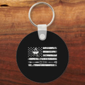 Grappig Bbq-ontwerp Vleesroken1 Sleutelhanger (Voorkant)