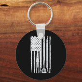 Grappig Bbq-ontwerp! Voor fans van roken  Sleutelhanger (Voorkant)