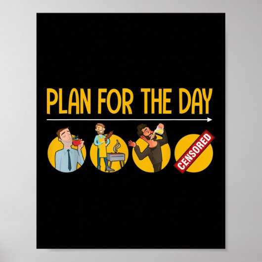 Grappig BBQ ontwerp voor mannen Koffie, Grillen, B Poster (Voorkant)