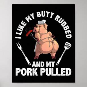 Grappig Bbq-ontwerp voor mannen vrouwen Bbq-liefhe Poster