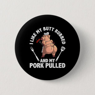 Grappig Bbq-ontwerp voor mannen vrouwen Bbq-liefhe Ronde Button 5,7 Cm