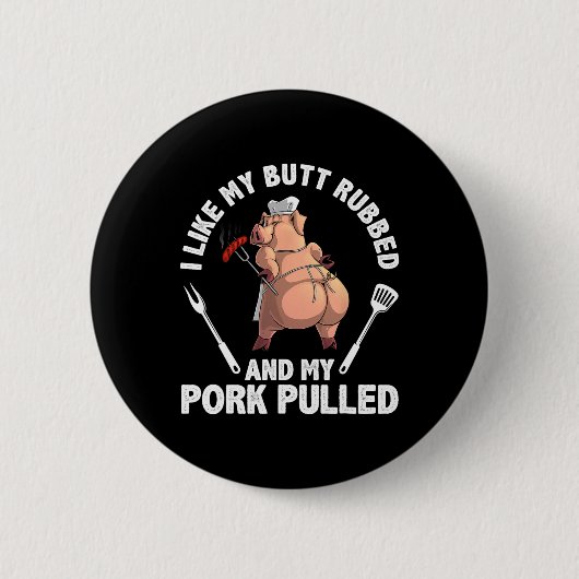 Grappig Bbq-ontwerp voor mannen vrouwen Bbq-liefhe Ronde Button 5,7 Cm (Voorkant)