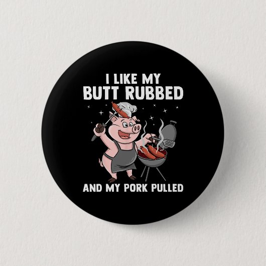 Grappig Bbq-ontwerp voor mannen vrouwen Bbq-liefhe Ronde Button 5,7 Cm (Voorkant)