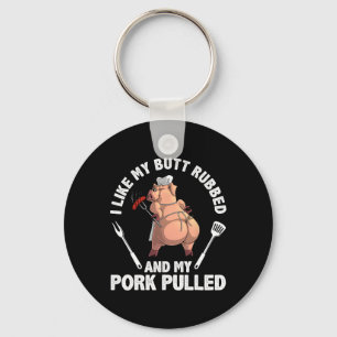 Grappig Bbq-ontwerp voor mannen vrouwen Bbq-liefhe Sleutelhanger