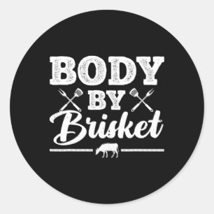 Grappig Bbq-ontwerp voor mannen vrouwen Bbq-roken  Ronde Sticker