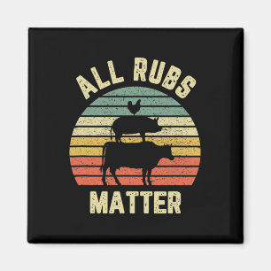 Grappig Bbq Shirt Alle Wrijfproblemen Retro Barbec Magneet