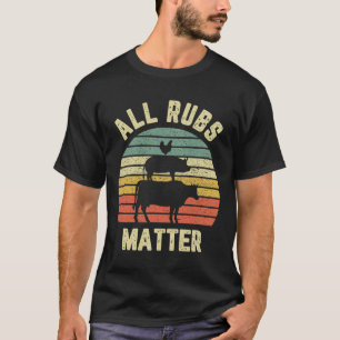 Grappig Bbq-shirt Alle Wrijvingsprobleem Retro Bar T-shirt