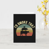 Grappig BBQ Shirt Ik zou die retro Rbeque Grilli r Kaart (Gele Bloem)