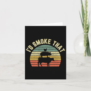 Grappig BBQ Shirt Ik zou die retro Rbeque Grilli r Kaart