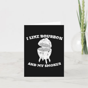 Grappig BBQ T-shirt Ik hou van bourbon en mijn rok Kaart